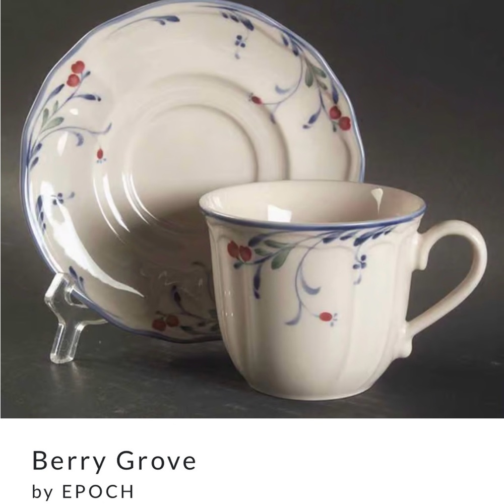 Epoch Berry Grove Teacup and Saucer set